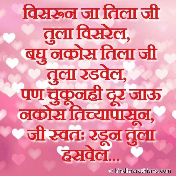 Visrun Ja Tila Ji Tula Visrel विसरून जा तिला जी तुला विसरेल Photo SMS Visrun Ja Tila Ji Tula Visrel Image