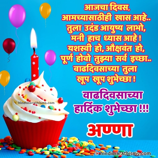 A Birthday Wishes Anna Marathi Photo SMS Happy Birthday Anna Marathi Image